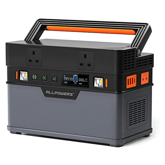 ALLPOWERS Portable Power Station, 606Wh MPPT Solar Generator, with 2x 220V /700W AC Outlet, 0-80% Within 1.5 Hour Fast Charging Backup Battery for Home Emergency Outdoor Trip RV Camping Holiday